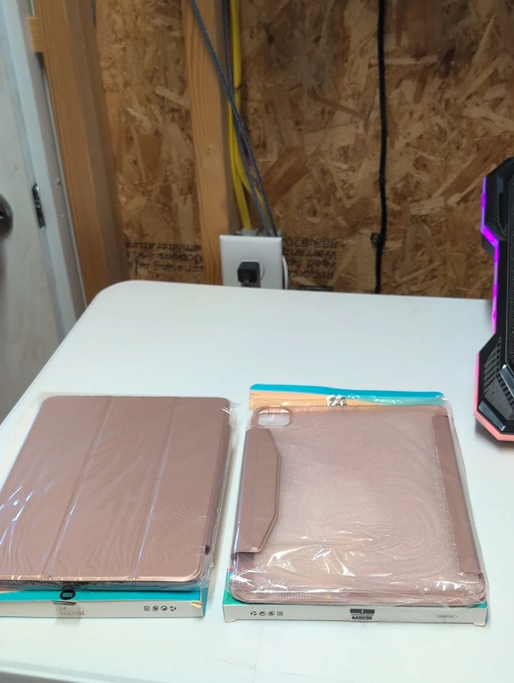 2- iPad Pro Rose Gold Tablet Folio Case with Stand - Unbranded. (95)